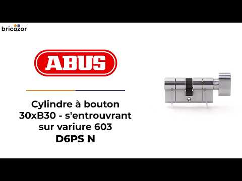 Cylindre à bouton - PE - D6PS - s'entrouvrant - sur numéro 603 ABUS
