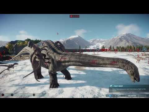200 Raptors vs 2 Apatosaurus - Jurassic World Evolution