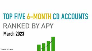 Top Five 6 Month CD Account Rates March 2023 - Highest Inter
