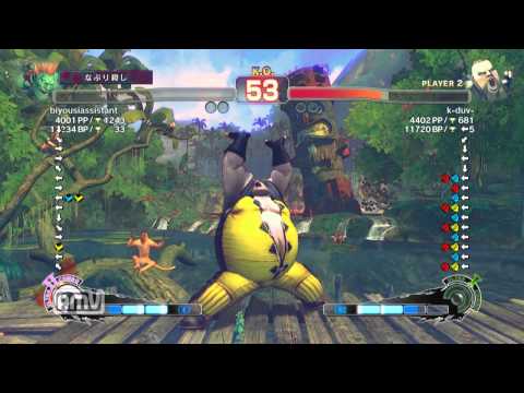 biyousiassistant [Blanka] vs k-duv- [Rufus] SSF4 AE Japanese Online Ranked Matches
