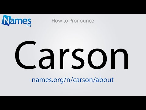How to Pronounce Carson