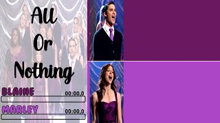 Glee - All or Nothing | Line Distribution + Lyrics