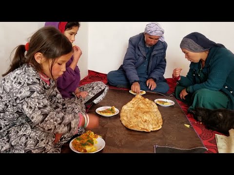 Cooking Delicious Potato Pizza Village Life Afghanistan