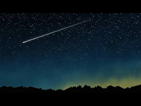 Animation – FALLING STAR – by AnimeTOO. A rare meteor passed through the starry sky.