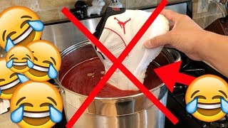 DIP DYE AIR JORDAN 11 CUSTOM GONE WRONG! LOOKS LIKE A BAD REPLICA  😂😂