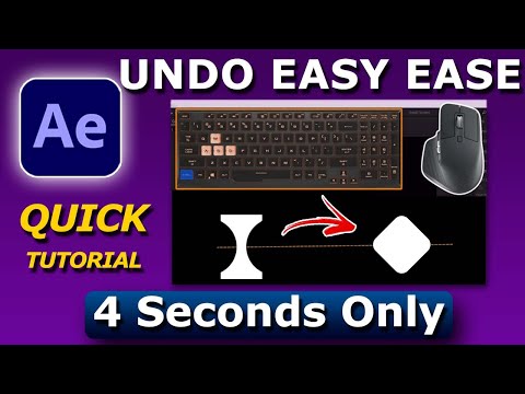 Undo easy ease keyframe | after effects | quick tips