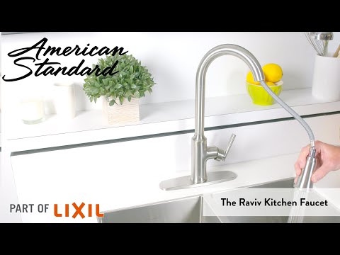 Raviv® Pull-Down Faucet and 33-Inch Stainless Steel Single-Bowl Kitchen  Sink Kit