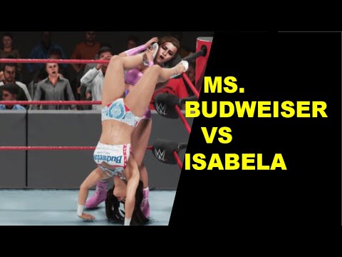 WWE 2K19 Ms. Budweiser vs Isabela - Extreme Rules
