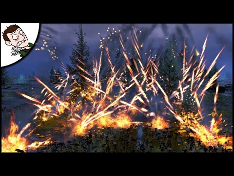EMPIRE ARTILLERY v 9000 ZOMBIES BATTLE - FIREWORKS SPECIAL! Total War WARHAMMER Gameplay