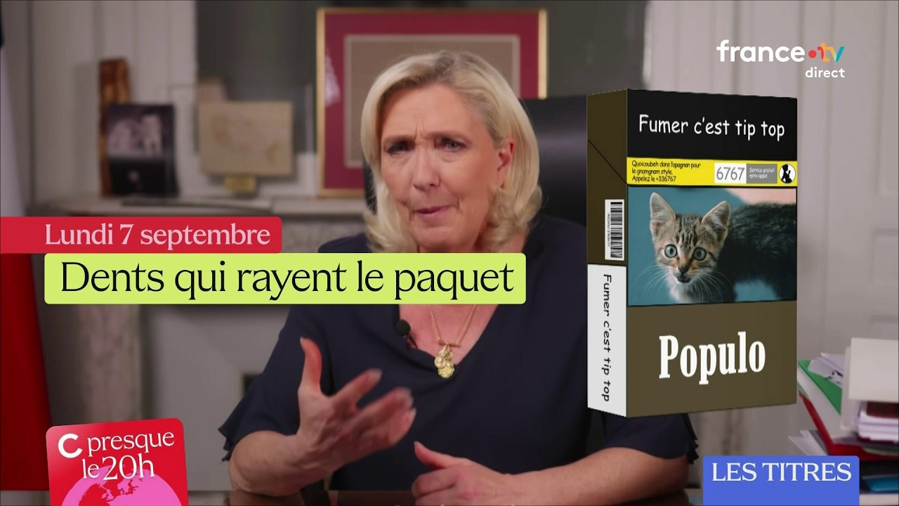 Marine Le Pen et les clopes -  C presque le 20 heures de Bertrand Chameroy