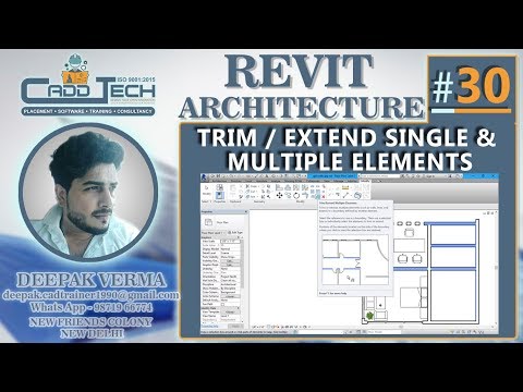 30 | Trim Extend Single Element in Revit Architecture deepakverma