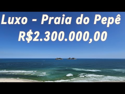 VISTA DESLUMBRANTE ! 2 SUÍTES FRENTE AO MAR NA BARRA DA TIJUCA - PRAIA DO PEPÊ A VENDA