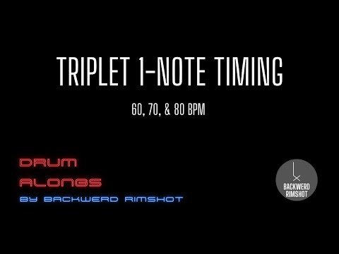 Triplet 1-note @ 60, 70, 80 BPM