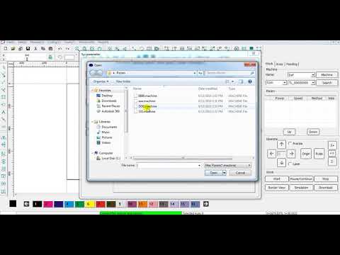 Parameter import and export in Autolaser laser machine