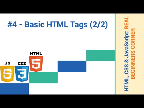 Real Beginners Corner HTML CSS JavaScript Basics 3 Basic HTML Tags 2 2