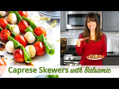 Caprese Skewers with Balsamic Glaze
