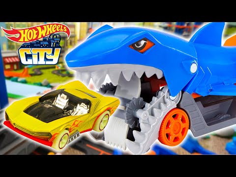 Draven Unleashes the Car Eating Shark on Hot Wheels City! 😱🦈 + More Kids Cartoons | Hot Wheels