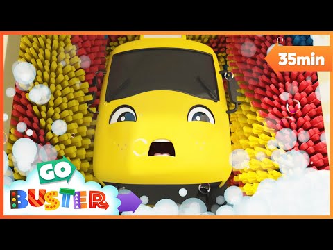 Trouble at the Carwash Song - Friends to the Rescue | Go Buster | Baby Cartoon | Kids Video