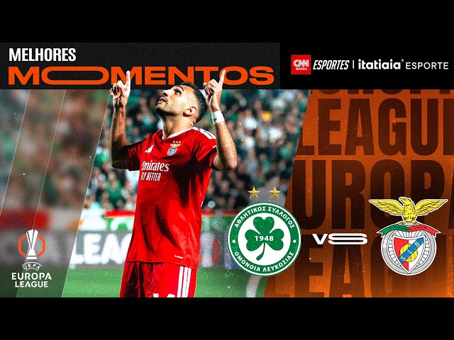 Omonia 1 x 4 Benfica: veja os melhores momentos do jogo da Europa League
