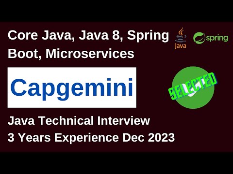 Capgemini Java Developer 3 Years Selected