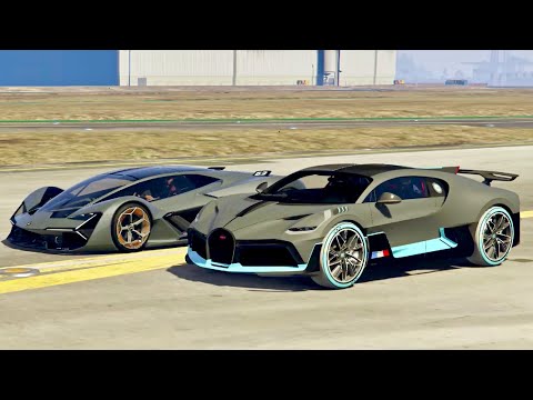 Bugatti Divo vs Lamborghini Terzo Millennio - Drag Race