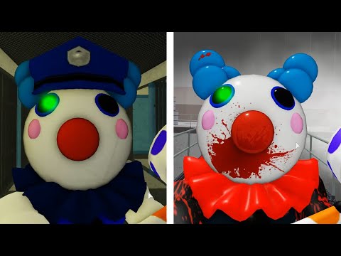 ROBLOX PIGGY 2 COP CLOWNY VS EVIL CLOWNY JUMPSCARE - Roblox Piggy Book 2 rp
