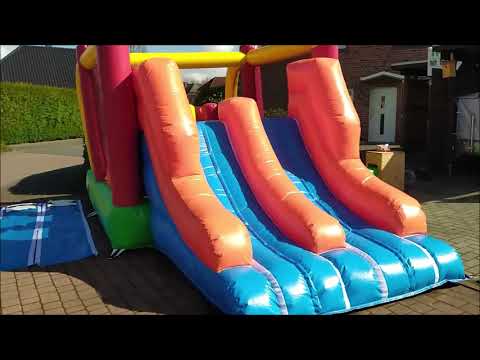 Wie schnell bläst sich eine Hüpfburg auf? Hindernisparcours, Hüpfburg, inflatable, bouncy castle