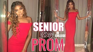 SENIOR YEAR PROM VLOG...IN COLLEGE || BrelynnBarbie