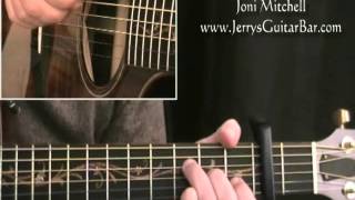How To Play Joni Mitchell Blue (1st section only - arranged for guitar)