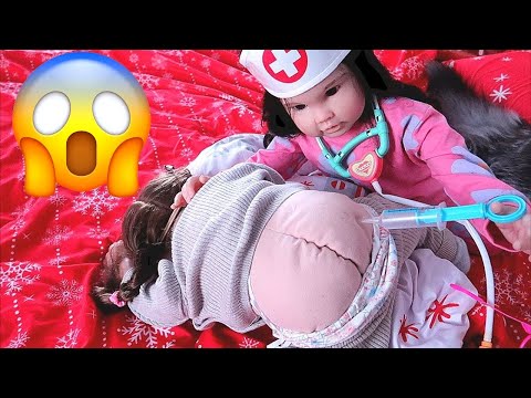 Reborn Dolls| Morning routine with sick babies |Kate and Diana play doctor