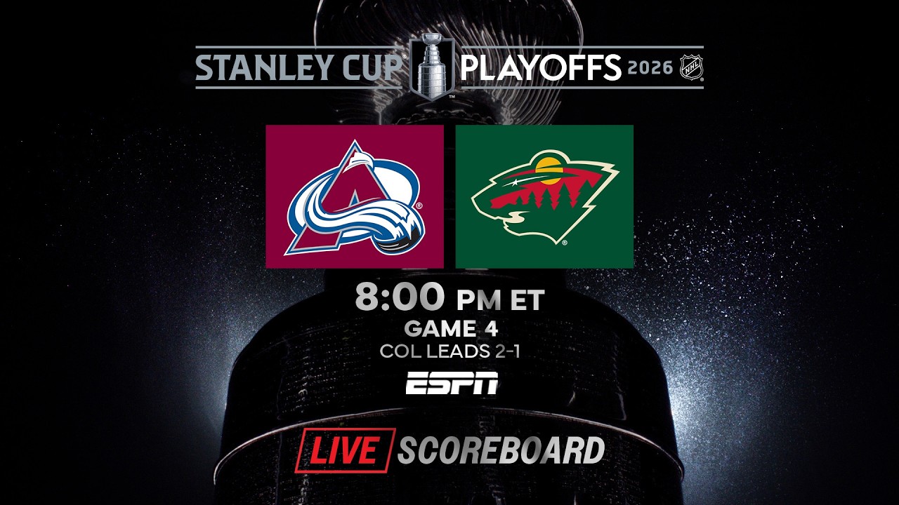 👉 LIVE NHL Stanley Cup Playoffs Game 4 Avalanche @Wild Scoreboard & Chat  5/10 🏒🔥
