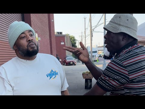 QUEENZFLIP GETS TOSSED AROUND BY THE JERK CHICKEN MAN, FOR TAKING CORN