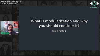 Download the video "What is Modularization and why you should consider it? - Android Developers Global Summit'22 Geekle"