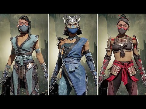 Mortal Kombat 11 - Mileena ALL Skins, Gears, Intros and Victories