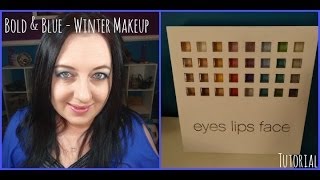 preview picture of video 'Bold & Blue - Winter Makeup Using elf's Holiday Palette 2013'