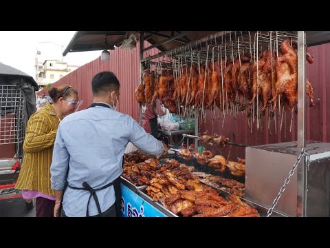 Tola Grill MEAT Selling on The Street at Phsa Kandal - Evening Street Food @Kandal Market