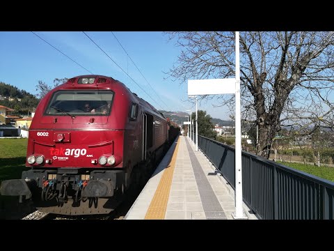 Comboio internacional n° 48836 Takargo Rail 6002 Apeadeiro de Carapeços
