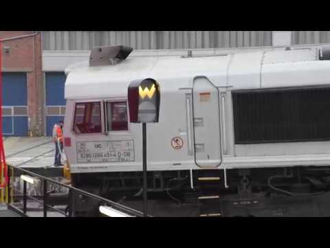 (HD) Whoops! Derailed Euro Cargo Rail Class 66 at Cottbus Works - 24/1/17