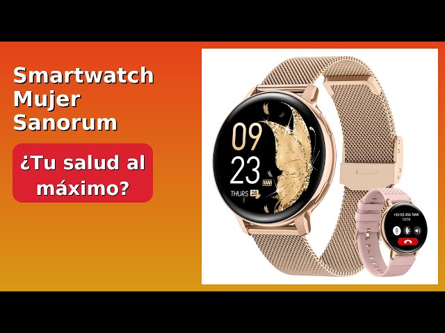 Vídeo relacionado con Sanorum Reloj Inteligente Mujer con 1000mAh Batería, Autonomía 100 Días 5 ATM Smartwatch Mujer con Función Femenina/Sueño/Pulsometro/Calorías/Podómetro 120+Modos Deportivos Android iOS Regalo, Plata