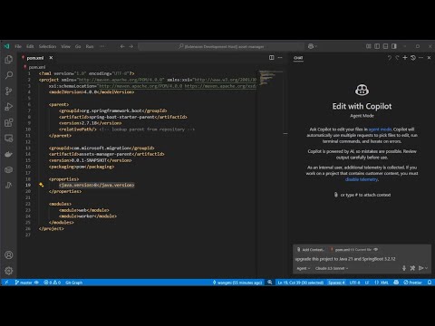 Upgrade the version of your Java Spring apps within minutes thanks to the power of AI #githubcopilot