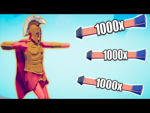SPARTAN vs 1000x OVERPOWERED UNITS - TABS | Totally Accurate Battle Simulator 2023