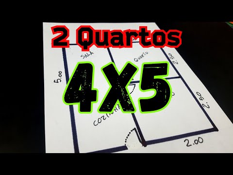 4x5 house plan with 2 bedrooms | step by step floor plan