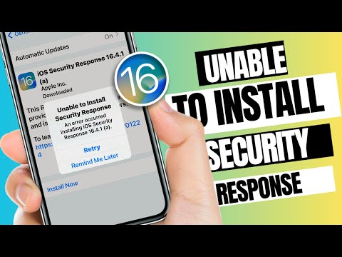 Fix "Unable to Install Security Response" Error on iOS 16.4.1 | Rapid security response New Update