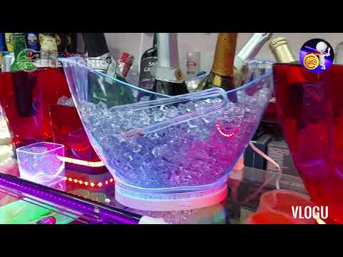 Balde Gelo LED Copo Drink Cerveja Decoração Para Festa Bar iluminação Especial Neon Luz Negra