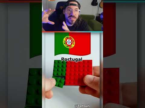 Drapeau Du Portugal Avec Des Lego @Tattoun