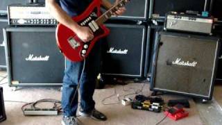 60's Vintage Eko Model 500 Electric Guitar Plugged In Fender Bassman Demo