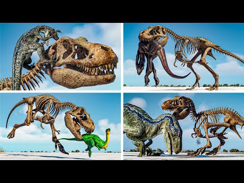 T-Rex Skeleton BEST Animations | Halloween Special | JWE 2 Mods