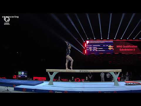 Amelie MORGAN (GBR) - 2021 Artistic Europeans - Qualification beam