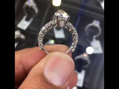 ER-SOLD-241 - 3.75 Carat F-VS2 Certified Natural Round Diamond Engagement Ring 18k White Gold