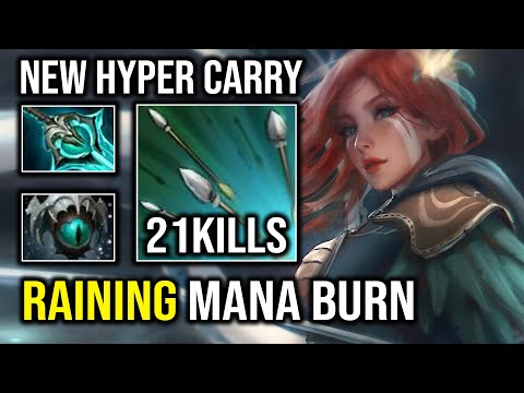 How to Play Safelane Hyper Carry Windranger with 1st Item Diffusal Raining Mana Burn Dota 2